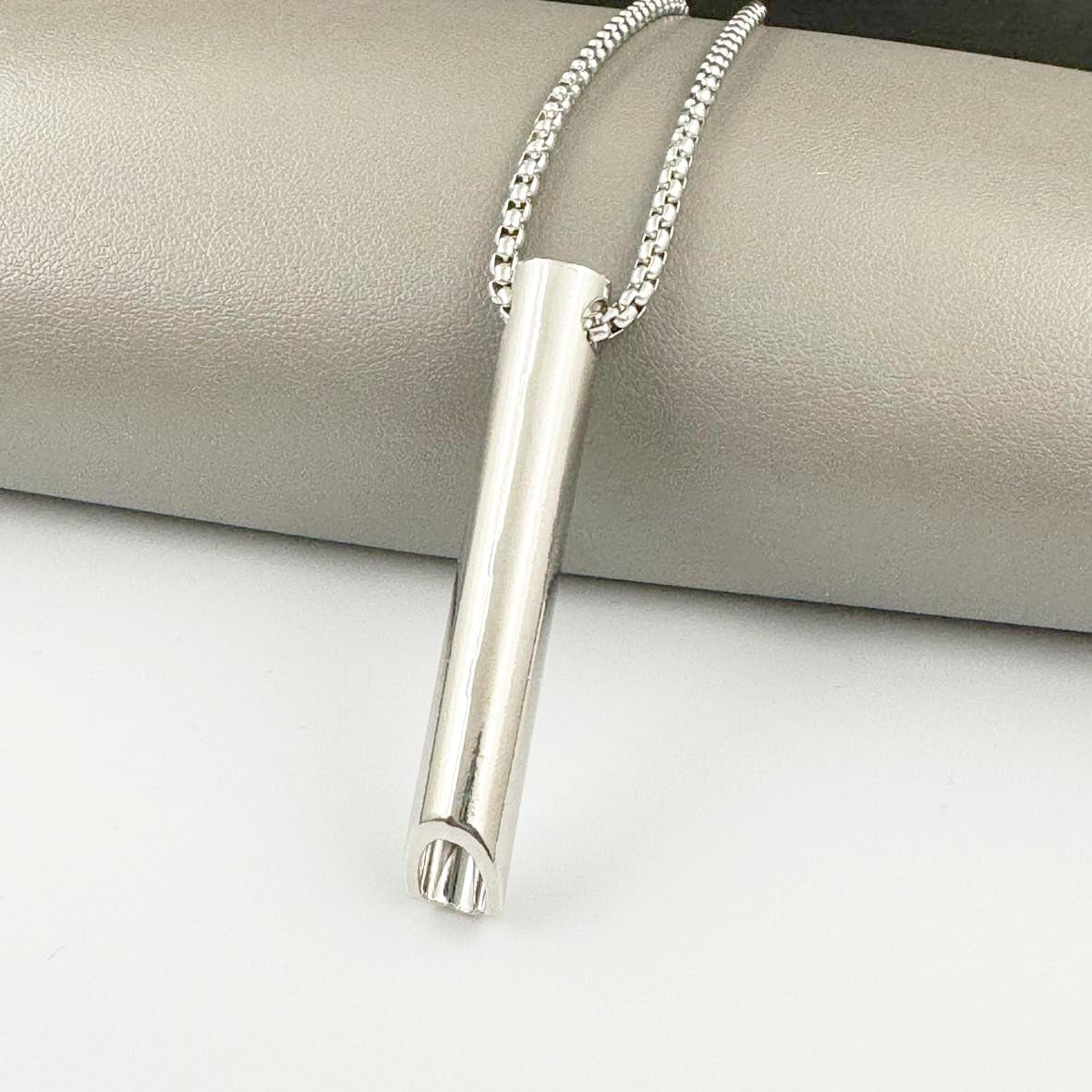 breathing necklace for anxiety silver