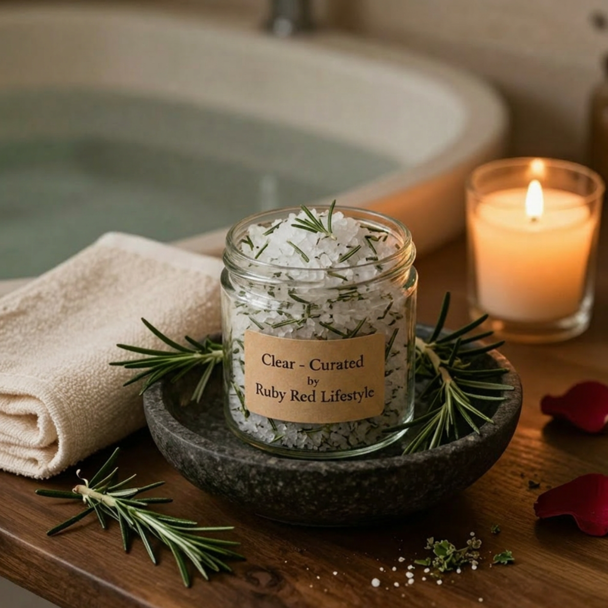 Clear - Rosemary & Clary Sage Himalayan Bath Soak