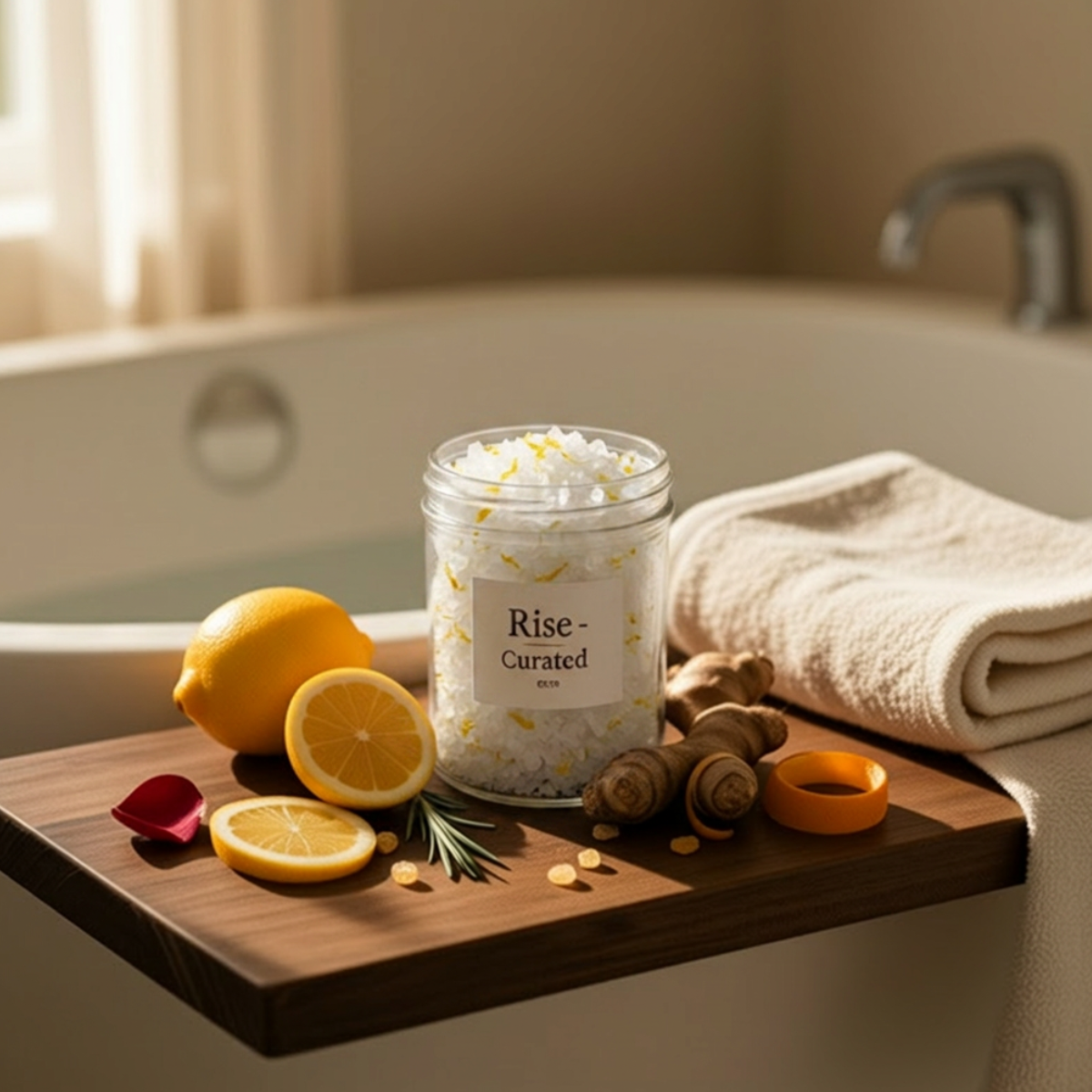 Rise - Lemon, Ginger & Orange Himalayan Bath Soak